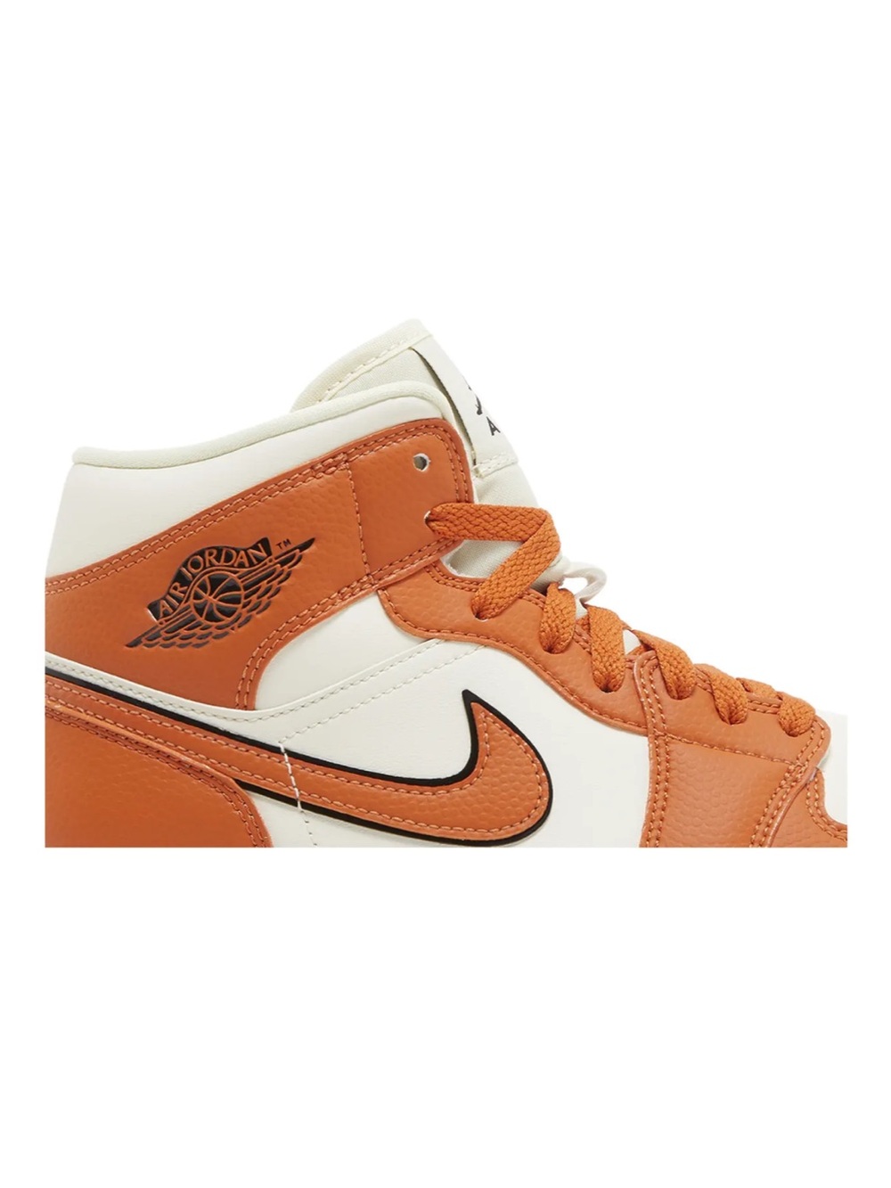 Womens 6.5 Orange and Cream High-Top Sneakers - Picture 2 of 8